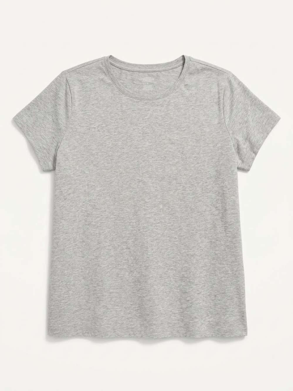 Grey Short Sleeve Shirt Plus Size 3X Athleisure Casual Soft Top Basic Tee